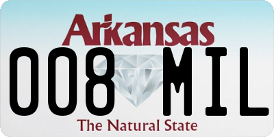 AR license plate 008MIL