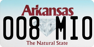 AR license plate 008MIO