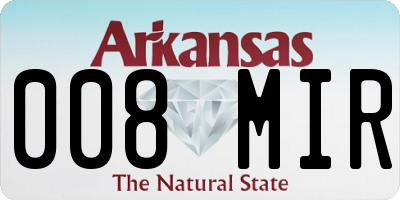 AR license plate 008MIR