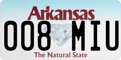 AR license plate 008MIU