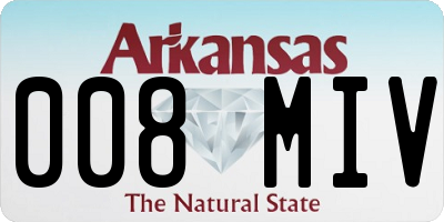 AR license plate 008MIV