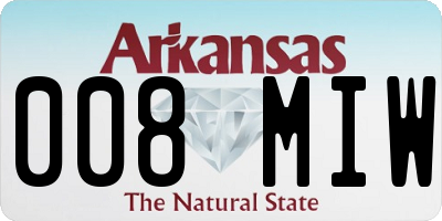 AR license plate 008MIW
