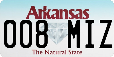 AR license plate 008MIZ