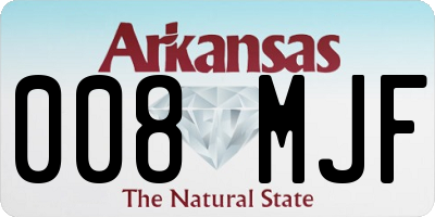 AR license plate 008MJF