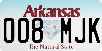 AR license plate 008MJK