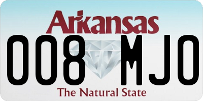 AR license plate 008MJO