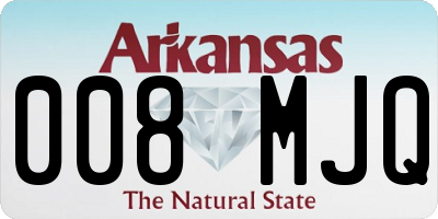 AR license plate 008MJQ