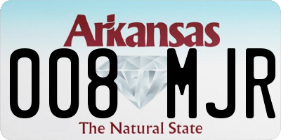 AR license plate 008MJR