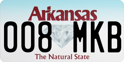 AR license plate 008MKB