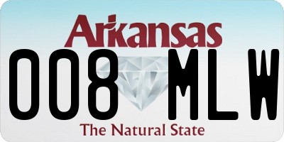 AR license plate 008MLW