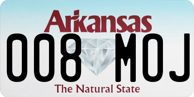 AR license plate 008MOJ
