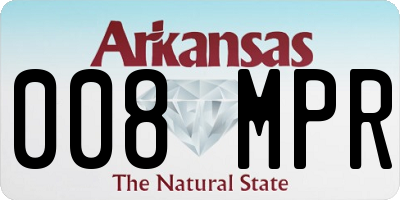 AR license plate 008MPR