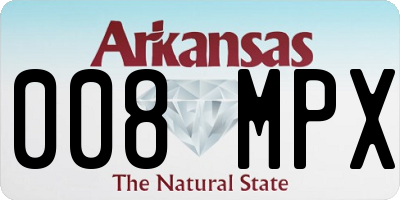 AR license plate 008MPX