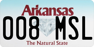 AR license plate 008MSL