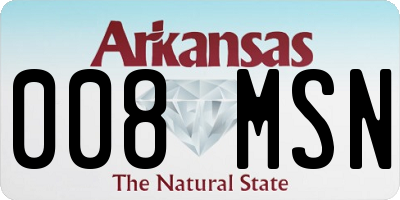 AR license plate 008MSN