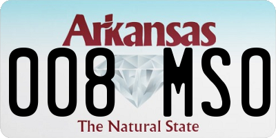 AR license plate 008MSO