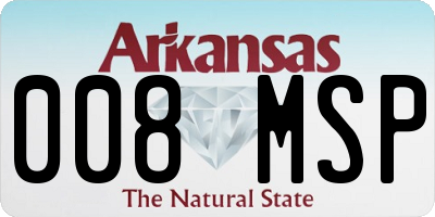 AR license plate 008MSP