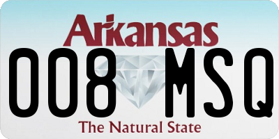 AR license plate 008MSQ
