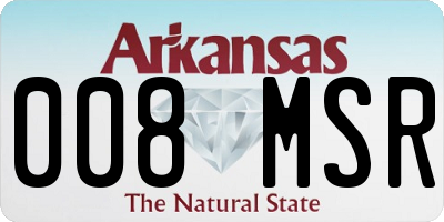 AR license plate 008MSR