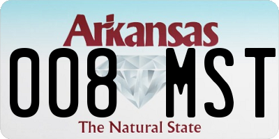 AR license plate 008MST