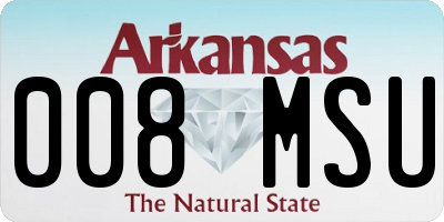 AR license plate 008MSU