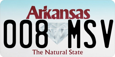 AR license plate 008MSV