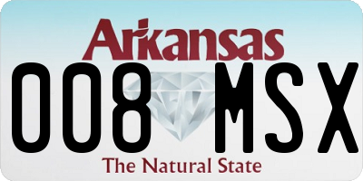 AR license plate 008MSX