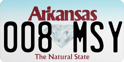 AR license plate 008MSY