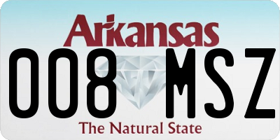 AR license plate 008MSZ