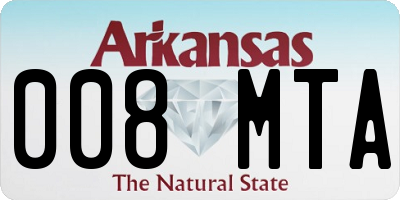 AR license plate 008MTA