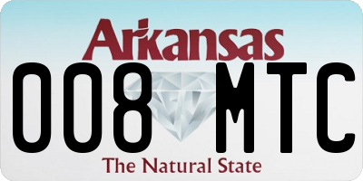 AR license plate 008MTC