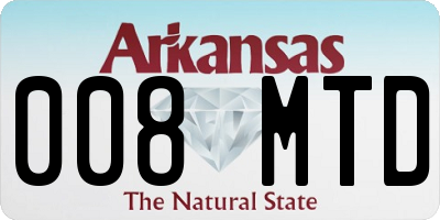 AR license plate 008MTD