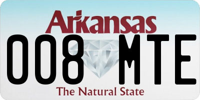 AR license plate 008MTE