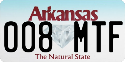 AR license plate 008MTF