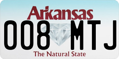 AR license plate 008MTJ