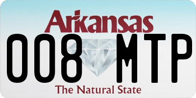 AR license plate 008MTP