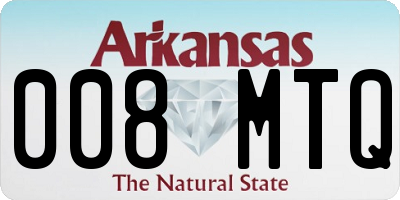 AR license plate 008MTQ