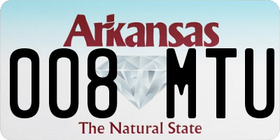 AR license plate 008MTU