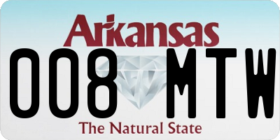 AR license plate 008MTW