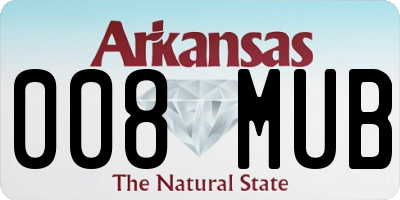 AR license plate 008MUB