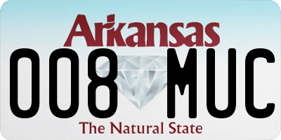 AR license plate 008MUC