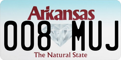AR license plate 008MUJ