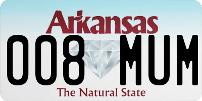 AR license plate 008MUM