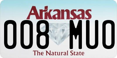 AR license plate 008MUO