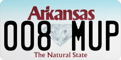 AR license plate 008MUP
