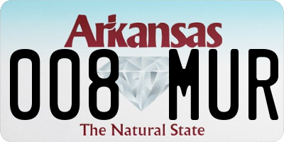 AR license plate 008MUR