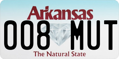 AR license plate 008MUT