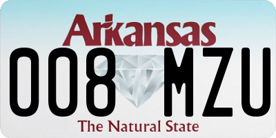 AR license plate 008MZU