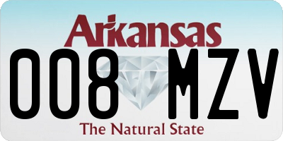 AR license plate 008MZV