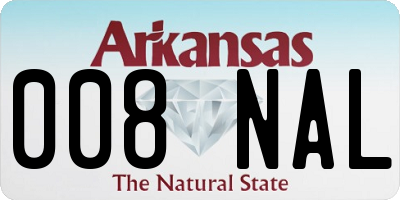 AR license plate 008NAL